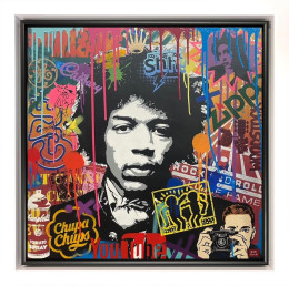 Jimi - Original - White Framed