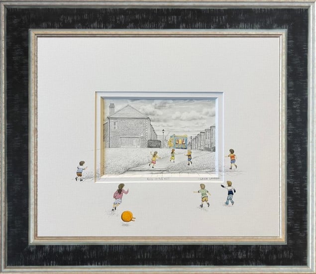 Keep On His Tail - Overspill Sketch - Original - Framed Keep On His Tail - Overspill Sketch - Original - Framed