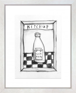 Ketchup! - Charcoal Study - Original - Framed