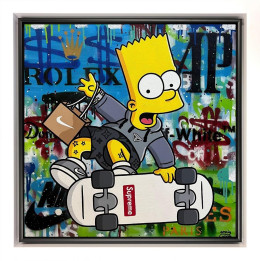 Kick Flip Into The Weekend - Original - Framed