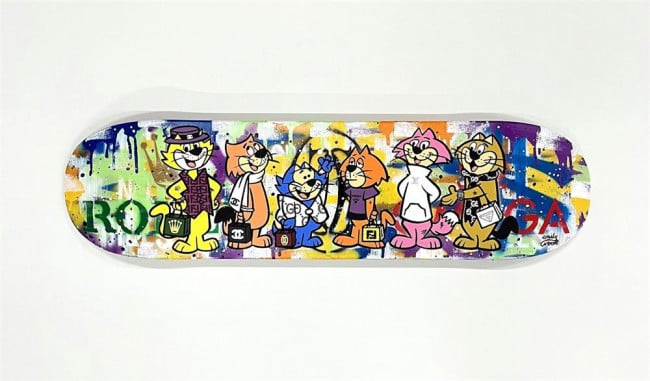 Kings Of The Cats - Skatedeck - Original - Framed Kings Of The Cats - Skatedeck - Original - Framed