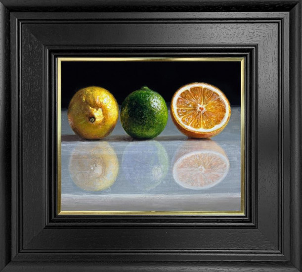 Lemon, Lime And Half Cut Orange - Original - Framed Lemon, Lime And Half Cut Orange - Original - Framed