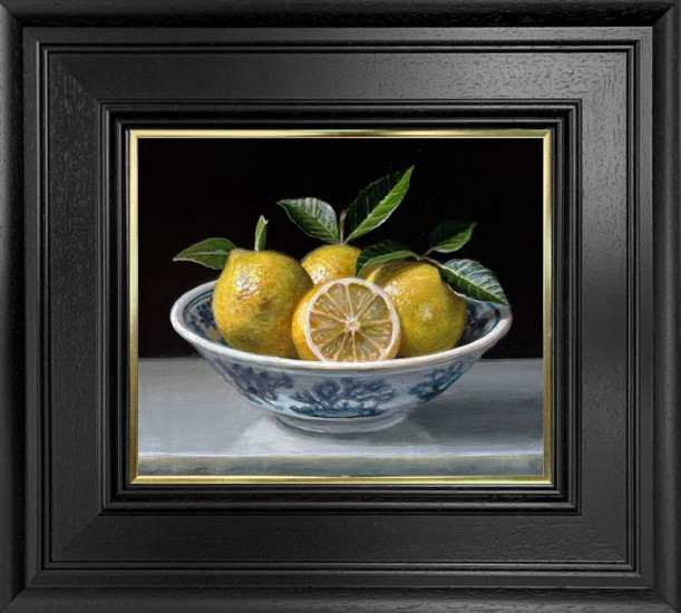 Lemons In Bowl - Original - Framed Lemons In Bowl - Original - Framed