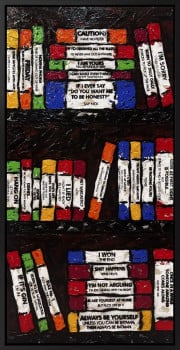 Life's A Bookcase VX - Original - Framed Life's A Bookcase VX - Original - Framed