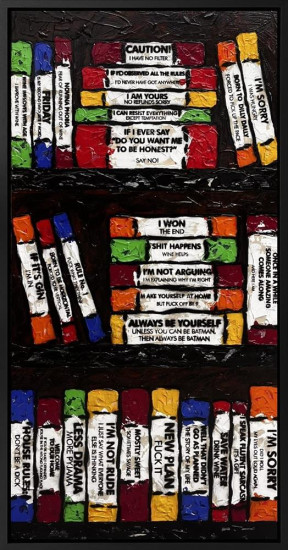 Life's A Bookcase VXI - Original - Framed Life's A Bookcase VXI - Original - Framed