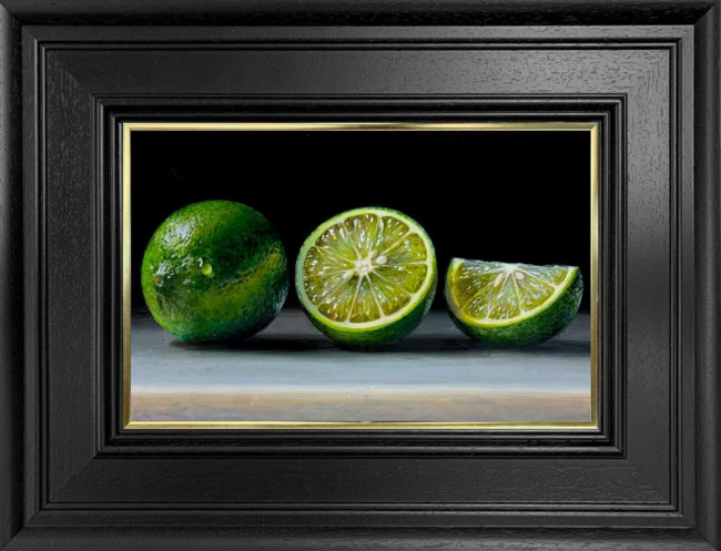 Limes And Half Cut Limes - Original - Framed Limes And Half Cut Limes - Original - Framed