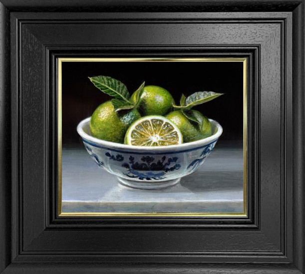 Limes In A Bowl - Original (ONR0023) - Framed Limes In A Bowl - Original (ONR0023) - Framed