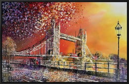 London's Golden Skies - Original - Framed London's Golden Skies - Original - Framed