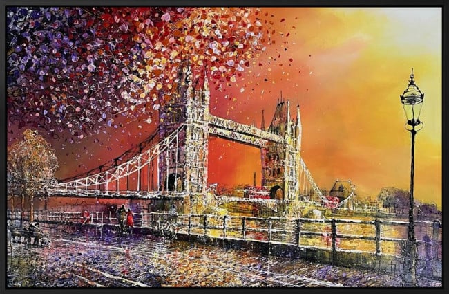 London's Golden Skies - Original - Framed London's Golden Skies - Original - Framed