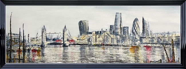 London From The Water - Original - Black Framed London From The Water - Original - Black Framed