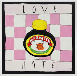 Love Hate - Canvas Deluxe - Original - Framed