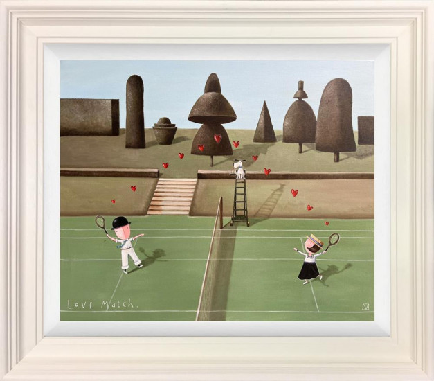 Love Match - Original - Cream Framed Love Match - Original - Cream Framed