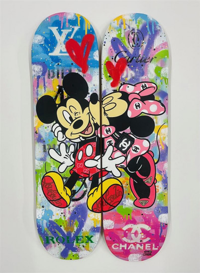 Lovestruck - Skatedeck Duo - Original - Framed Lovestruck - Skatedeck Duo - Original - Framed