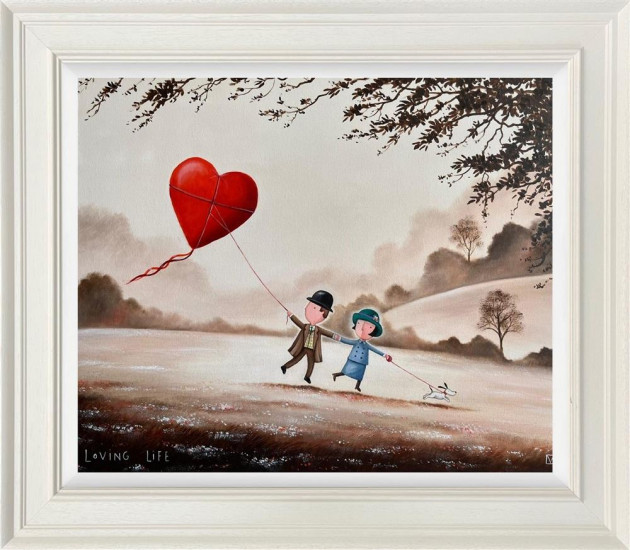 Loving Life - Original - White Framed
