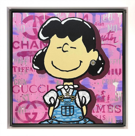 Luxury Lucy - Original - White Framed Luxury Lucy - Original - White Framed