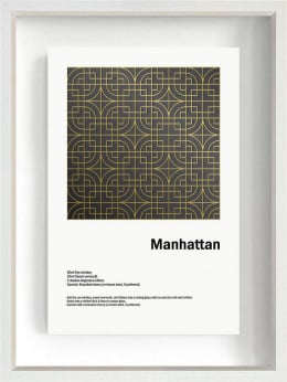 Manhattan - Limited Edition - White Framed Manhattan - Limited Edition - White Framed