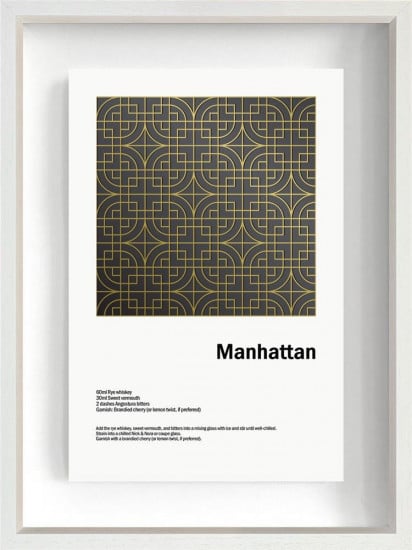 Manhattan - Limited Edition - White Framed Manhattan - Limited Edition - White Framed