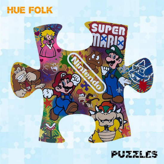 Mario Games (Puzzle Piece) - Original - Wall Sculpture - With Wall Fittings Mario Games (Puzzle Piece) - Original - Wall Sculpture - With Wall Fittings