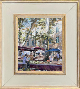 Market Shadows III - Original - Framed