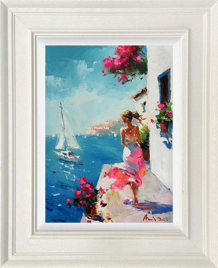 Mediterranean Mornings - Original - Framed Mediterranean Mornings - Original - Framed