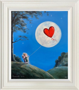 Moonlight Love - Original - White Framed