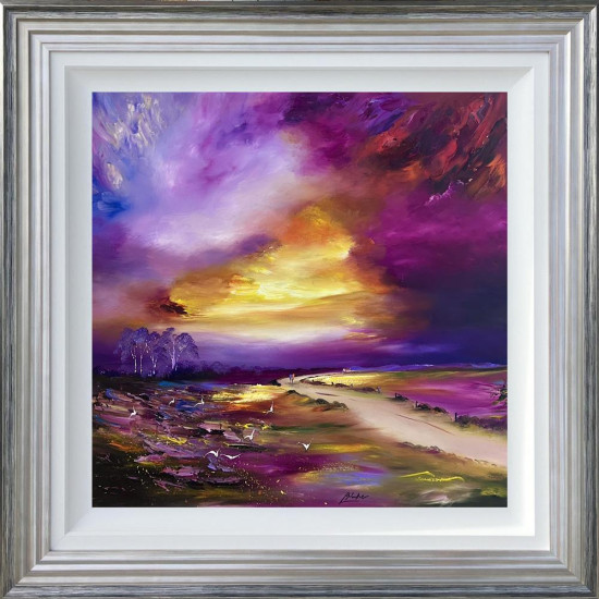 Moonlit Fields Of Silver - Original - Framed Moonlit Fields Of Silver - Original - Framed