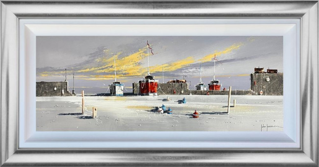Mooring At Dusk - Original - Framed Mooring At Dusk - Original - Framed