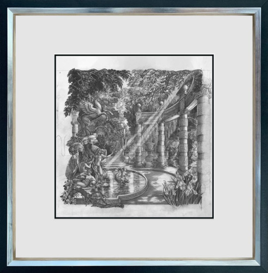 Mortal Toile Fountain - Black Framed