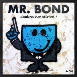 Mr. Bond (Blue) - The Untold Stories - Original - Black Framed