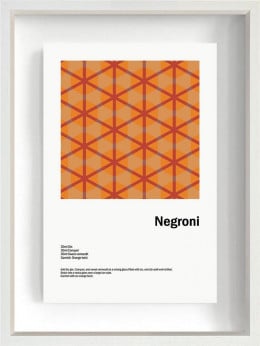 Negroni - Limited Edition - White Framed Negroni - Limited Edition - White Framed