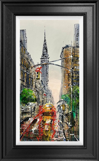 NYC Sunset Drive - Original - Framed