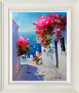 Ocean View In Bloom - Original - Framed