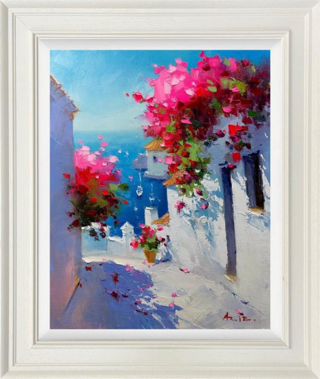 Ocean View In Bloom - Original - Framed Ocean View In Bloom - Original - Framed