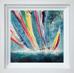 Oceanic Bliss - Original - White Framed