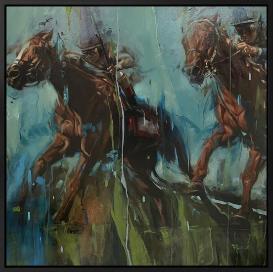 On The Line - Original - Framed