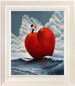 On The Wave Of Love - Original - Cream Framed