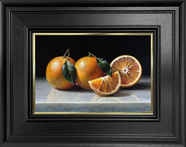 Oranges In A Row - Original - Framed Oranges In A Row - Original - Framed