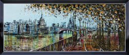 Over The Bridge - Original - Black Framed