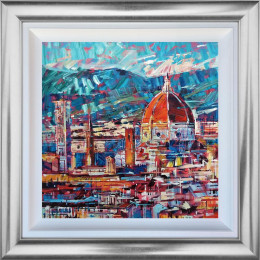 Overlooking The City - Original - Silver Framed