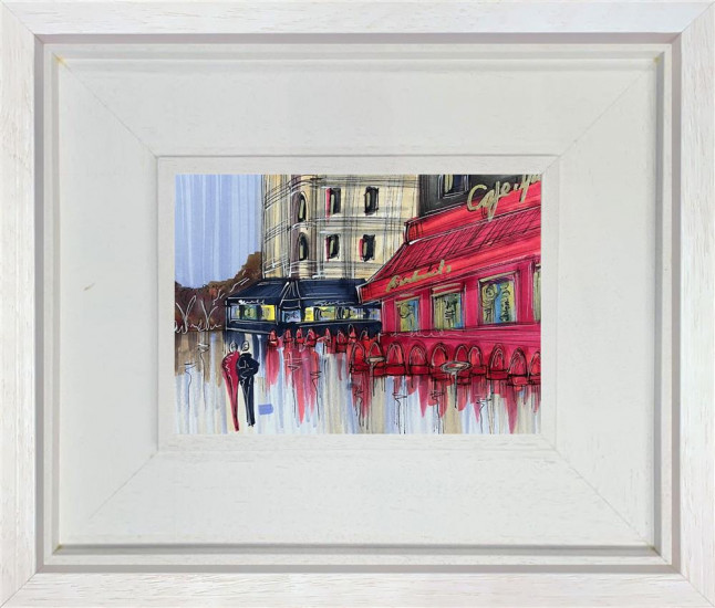 Paris Cafe Corner - Study - Original - Framed
