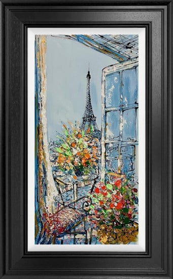 Paris From Our Window - Original - Framed Paris From Our Window - Original - Framed