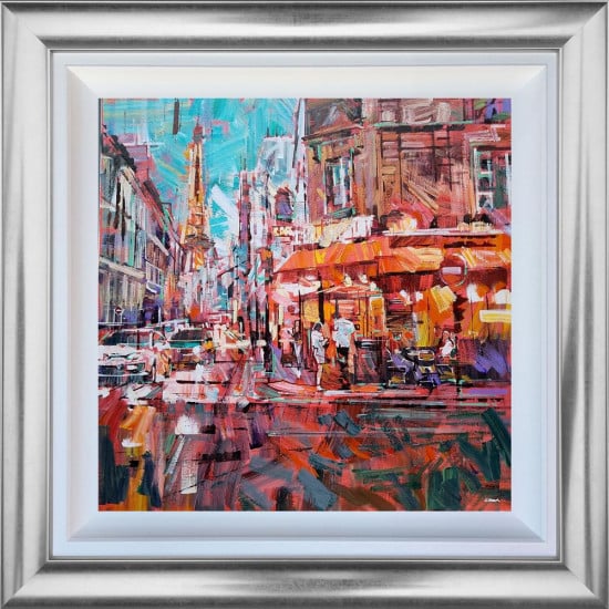 Paris Street Cafe - Original - Framed Paris Street Cafe - Original - Framed