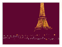 Parisian Nights - Canvas Deluxe - White Framed
