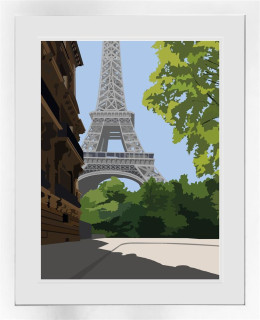 Parisian Spring - White Framed