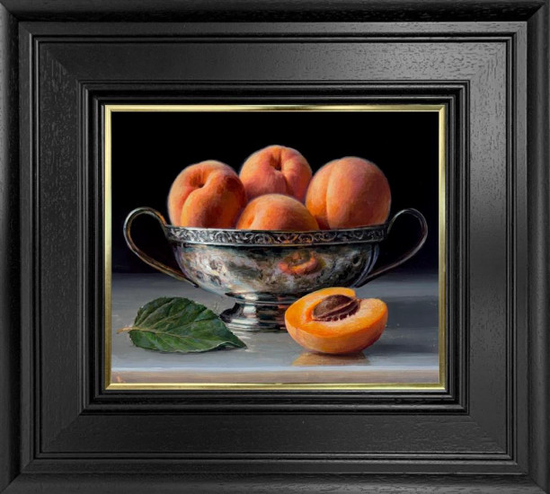 Peaches In Bowl - Original - Framed Peaches In Bowl - Original - Framed