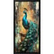 Peacock Gold I - Original - Black Framed