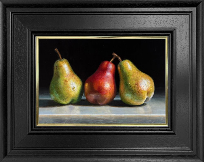 Pears On Marble - Original - Framed Pears On Marble - Original - Framed