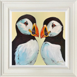 Pebble Hearts - Original - Framed
