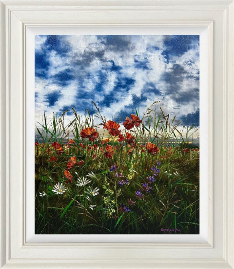 Petals Against The Storm - Original - Framed Petals Against The Storm - Original - Framed