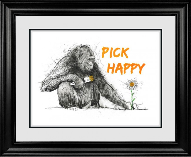 Pick Happy - Original - Framed Pick Happy - Original - Framed